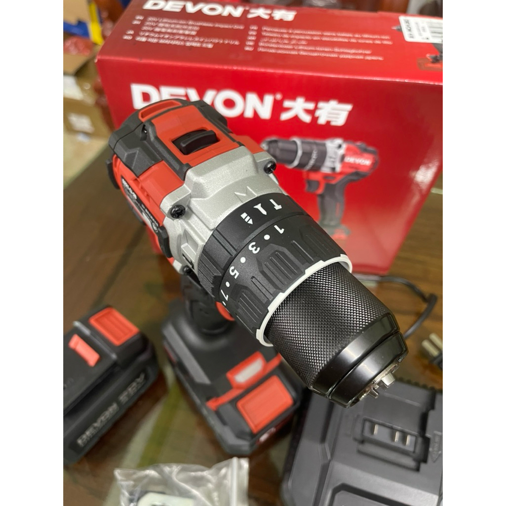 Máy khoan pin 3chức năng dùng pin 20V DEVON 5221 chính hãng