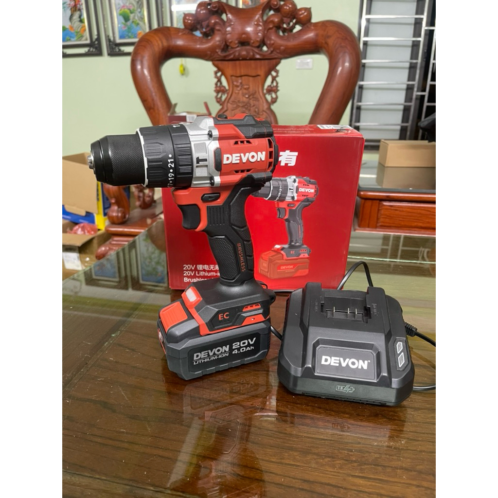Máy khoan pin 3chức năng dùng pin 20V DEVON 5221 chính hãng
