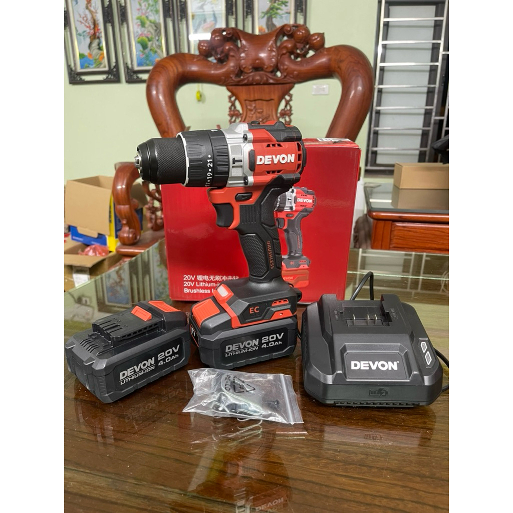 Máy khoan pin 3chức năng dùng pin 20V DEVON 5221 chính hãng