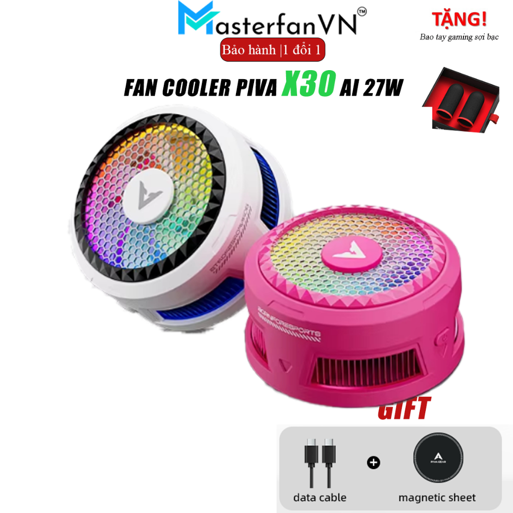 Piva X30 | Quạt tản nhiệt sò lạnh cao cấp làm lạnh nhanh, hút gió ngược không nóng tay khi chơi game pubg | BigBuy360 - bigbuy360.vn