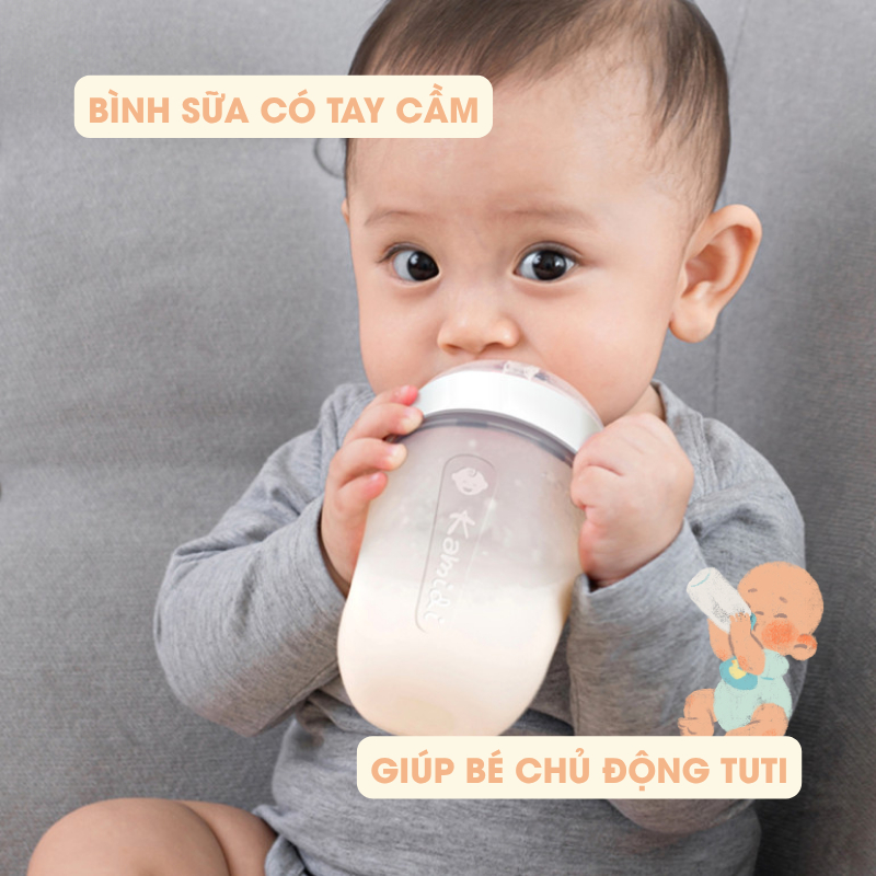 Bình sữa Kamidi Silicone mềm chống sặc cho bé 150ml & 250ml an toàn chống va đập– FamilyCare Store