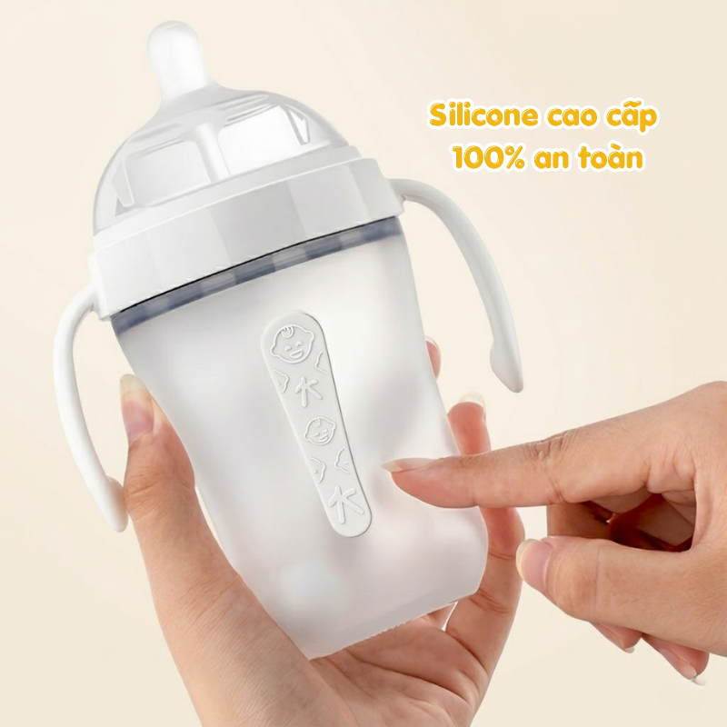 Bình sữa Kamidi Silicone mềm chống sặc cho bé 150ml & 250ml an toàn chống va đập– FamilyCare Store