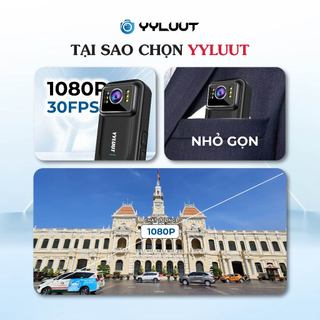 Camera hành trình YYLUUT L9 Full HD 1080P, camera xe máy ô tô, ghi hình ban đêm, góc rộng, chống rung, pin 8 tiếng