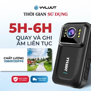Camera hành trình YYLUUT L9 Full HD 1080P, camera mini quay hồng ngoại, ghi âm, chống nước IP67