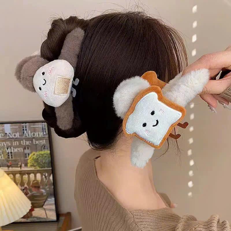 LEZA - Băng Đô/Kẹp tóc hoạt hình nhồi bông dễ thương cho nam và nữ. Sử dụng hàng ngày, rửa mặt, skincare