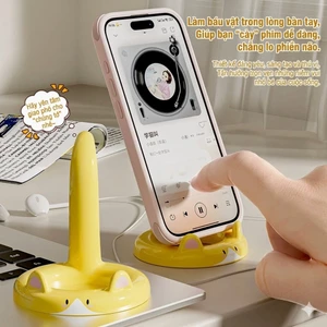 Giá Đỡ Điện Thoại Hình Mèo Để Bàn, Kệ Đỡ Điện Thoại/Tablet Nhỏ Gọn