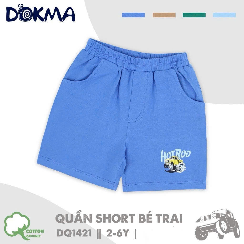 (11-19kg, 2-6Y) Quần Cộc, Quần Đùi Cotton Dokma Bé Trai DQ1419 DQ1423 DQ2777 DQ2867 DQ1421