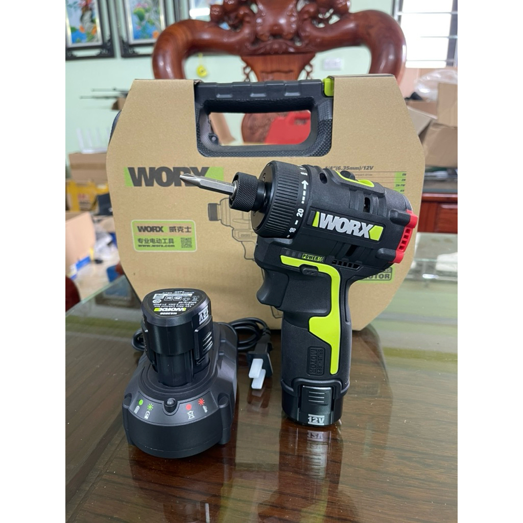 Máy chuyên vít cấp trượt dùng pin 12V WORX WU129 chính hãng