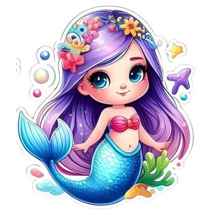 Móc khoá nhân vật nằng tiên cá đáng yêu