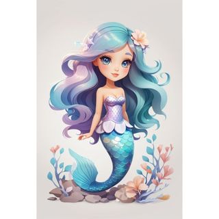 Móc khoá nhân vật nằng tiên cá đáng yêu
