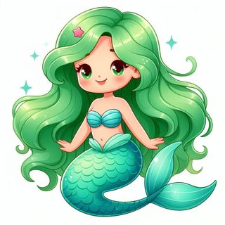 Móc khoá nhân vật nằng tiên cá đáng yêu