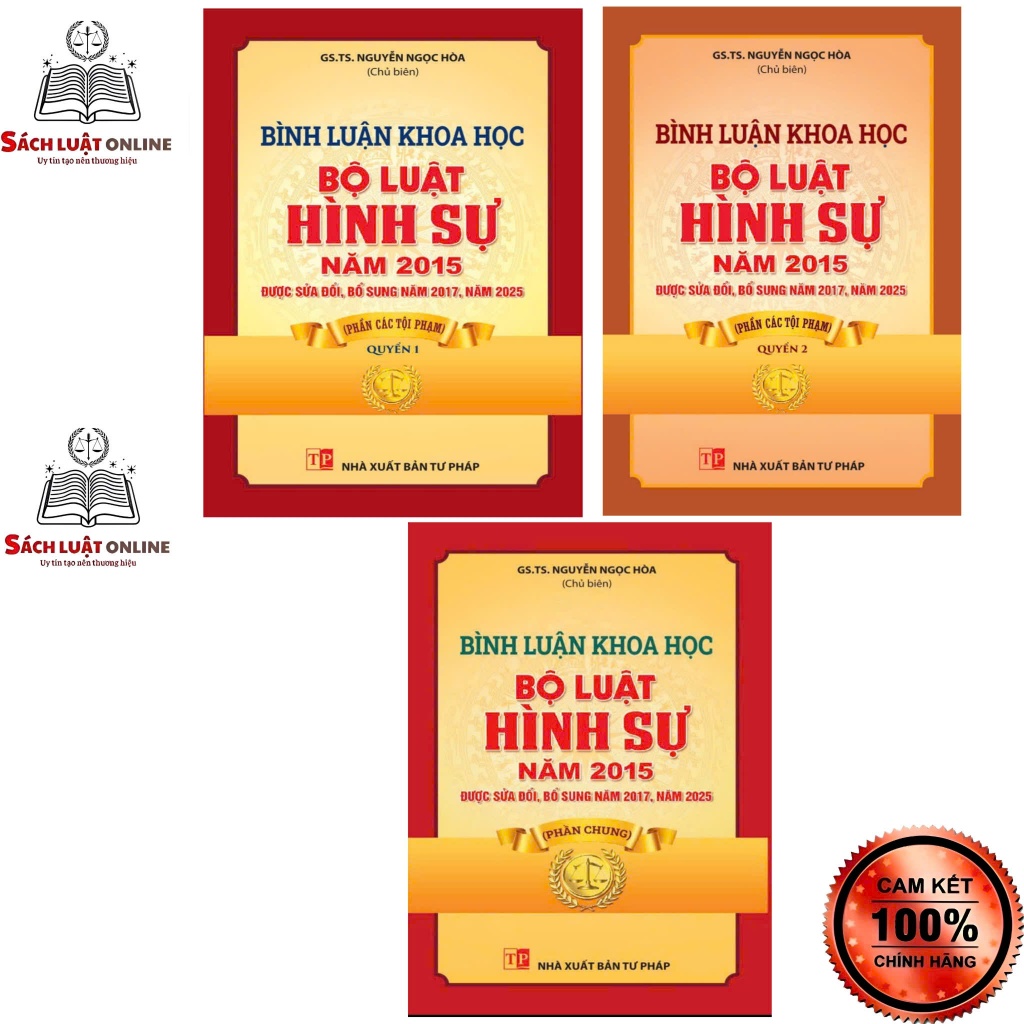 Sách - Combo 3 cuốn Bình luận Khoa học Bộ luật Hình sự (Sđ 2025) NXB Tư pháp