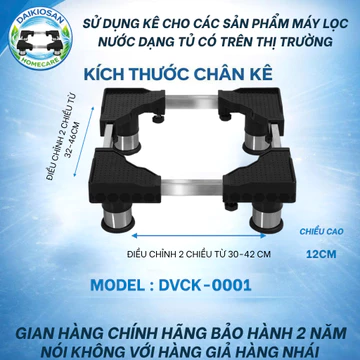 Chân kê máy lọc nước trụ bọc inox Daikiosan- HTP dùng cho tất cả máy lọc nước RO