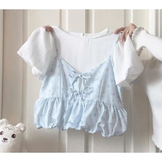 ( ÁO XINH DIỆN HÈ ) SET ÁO HOA NHÍ + SƠMI TAY PHỒNG DỄ THƯƠNG,Set Áo hoa nhí siêu xinh