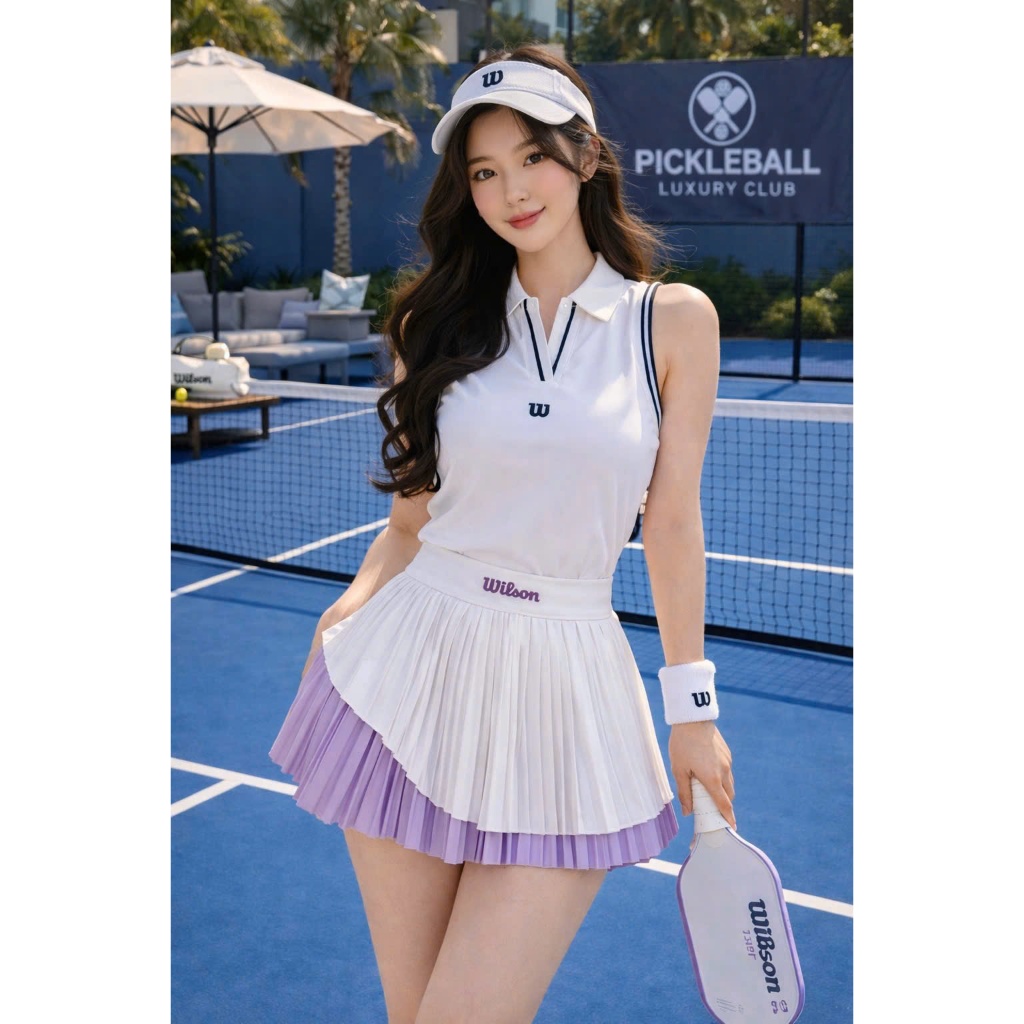 [PICKLEBALL N] Bộ thể thao nữ, Bộ váy áo siêu đẹp chơi Pickleball golf - Hàng cao cấp