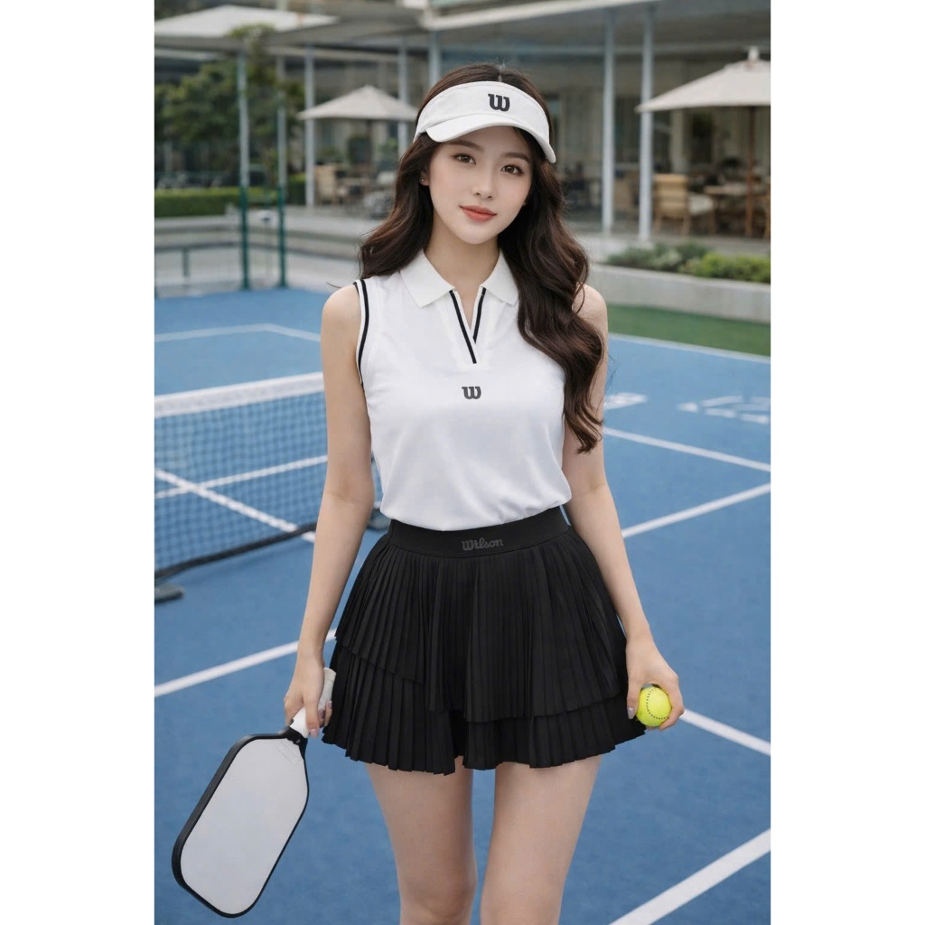 [Pickleball W7] Bộ tập thể thao nữ, Bộ Will váy phối màu siêu xinh  tập pickleball, tennis, golf…