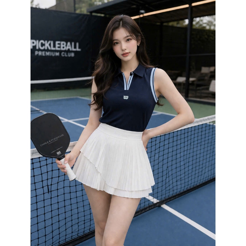 [PICKLEBALL N] Bộ thể thao nữ, Bộ váy áo siêu đẹp chơi Pickleball golf - Hàng cao cấp