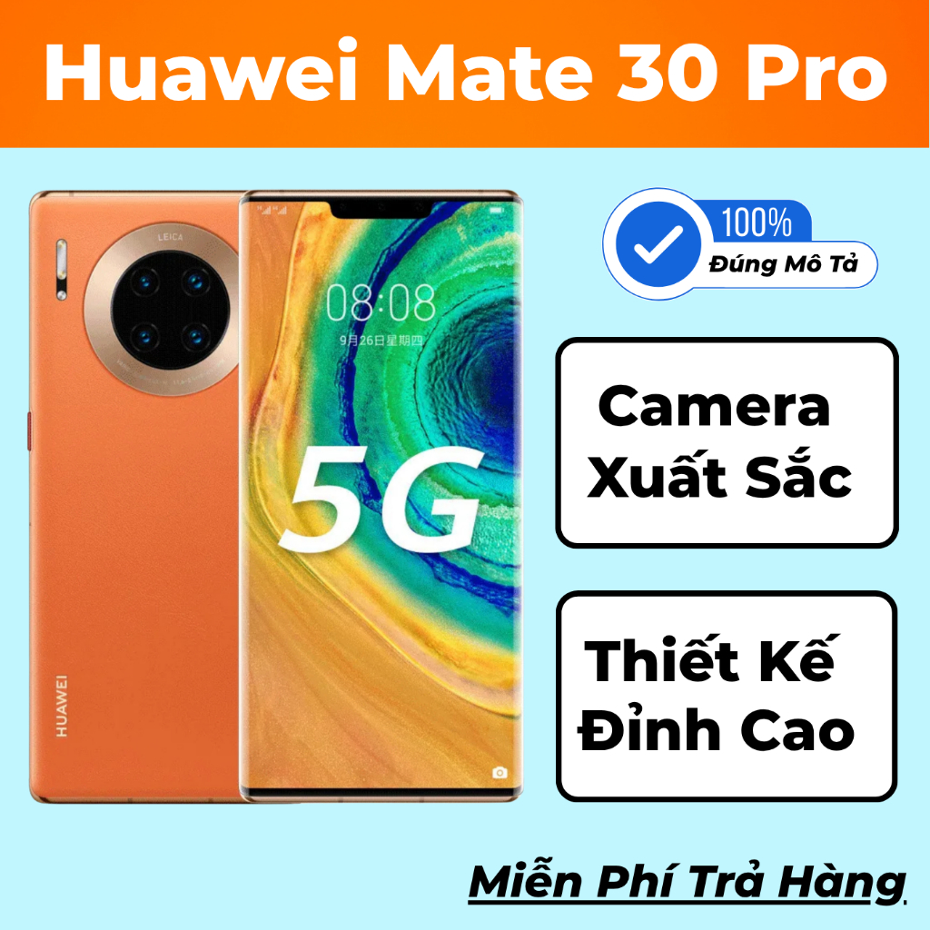 Điện Thoại Huawei Mate 30 Pro 5G [Full Google Ngân Hàng] Màn Hình Thác Nước Đỉnh Cao Camera Leica Xuất Sắc