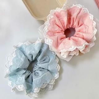 [Handmade] Scrunchies cột tóc buộc tóc họa tiết hoa anh đào nhí dễ thương nhiều màu