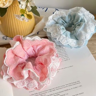 [Handmade] Scrunchies cột tóc buộc tóc họa tiết hoa anh đào nhí dễ thương nhiều màu