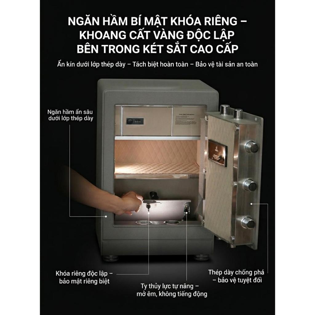 Khóa Bền Nhất – Thép Chắc Nhất: Két Xiaomi CRMCR 61LB Dẫn Đầu Phân Khúc Két Sắt Cao Cấp Chống Cháy 70kg