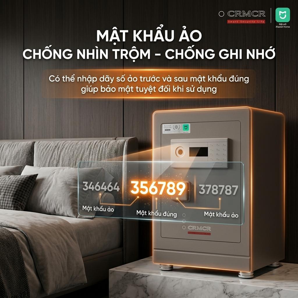 Khóa Bền Nhất – Thép Chắc Nhất: Két Xiaomi CRMCR 61LB Dẫn Đầu Phân Khúc Két Sắt Cao Cấp Chống Cháy 70kg