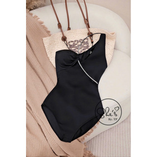 Bikini Đồ Bơi 1 Mảnh Liền Chéo Ngực Dây Đá Chuẩn She’s