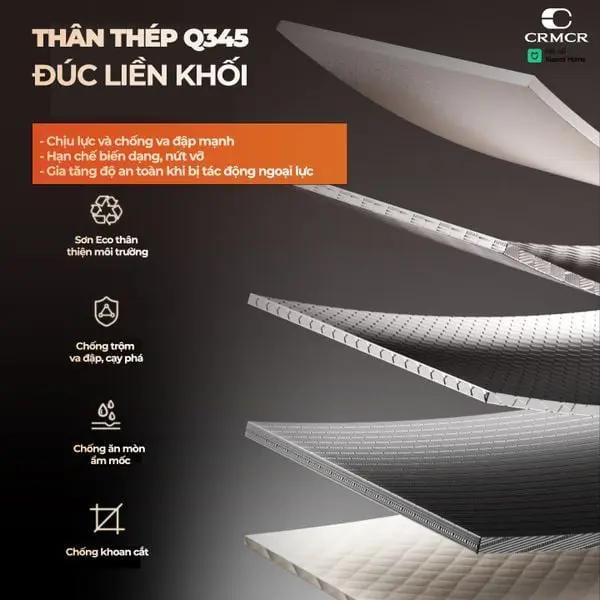 Két Sắt Xiaomi CRMCR 71LB- Lưu Lịch Sử Ai Mở Két Và Thời Gian Mở, Báo Động Về ĐT Bảo Hành 6 Năm 90KG
