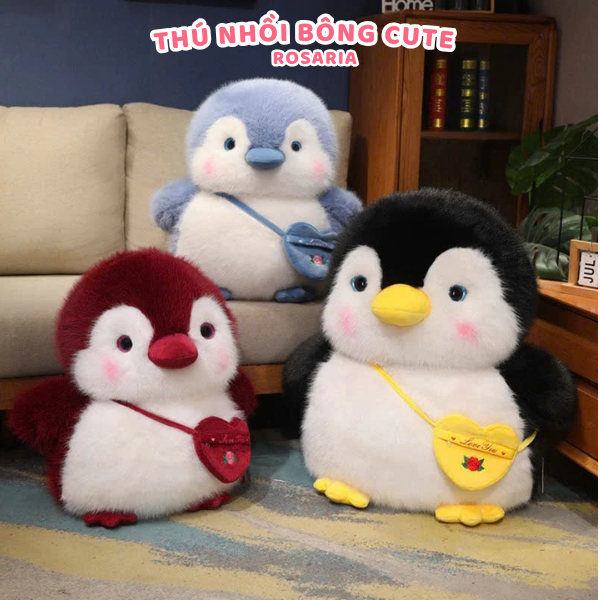 Thú nhồi bông chim cánh cụt nhiều size nhiều màu – Gấu bông cao cấp mềm mịn quà tặng dễ thương