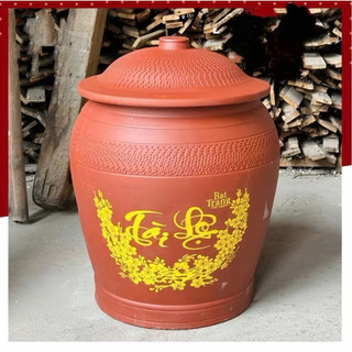 Hũ gạo [10-20kg]- Chĩnh đựng gạo Tài Lộc, Hũ đựng gạo, Chum gạo Bát Tràng cao cấp tài lộc phong thuỷ, thu hút vượng khí