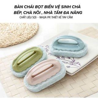 Bàn Chải Cọ Rửa Bọt Biển Có Tay Cầm – Cọ Nồi, Chà Bếp, Vệ Sinh Nhà Tắm Đa Năng Tiện Lợi,Vệ Sinh Nhà Cửa Hiệu Quả