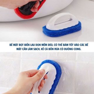 Bàn Chải Cọ Rửa Bọt Biển Có Tay Cầm – Cọ Nồi, Chà Bếp, Vệ Sinh Nhà Tắm Đa Năng Tiện Lợi,Vệ Sinh Nhà Cửa Hiệu Quả