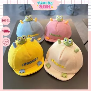 Mũ lưỡi trai trẻ em hình ếch 3D FROGS (5-24 tháng), Nón vải cotton mềm nhẹ cho bé trai bé gái siêu dễ thương MUG10