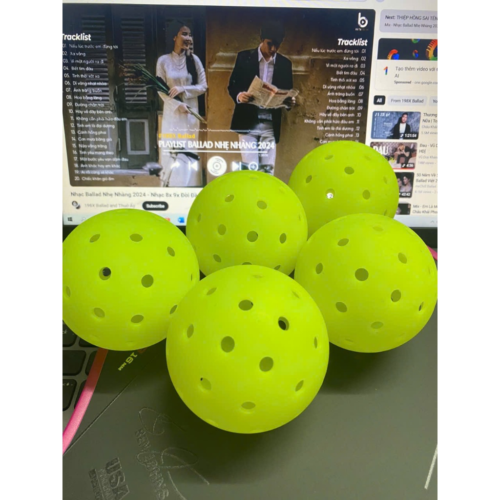 Bóng Pickleball 48 lỗ cao cấp,chuẩn thi đấu với độ bền cao,đường bay ổn định/ dễ dàng kiểm soát bóng
