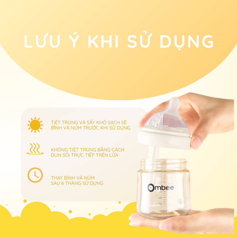 Núm bình sữa Ombee Silicone cao cấp an toàn cho bé ti bình - FamilyCare Store
