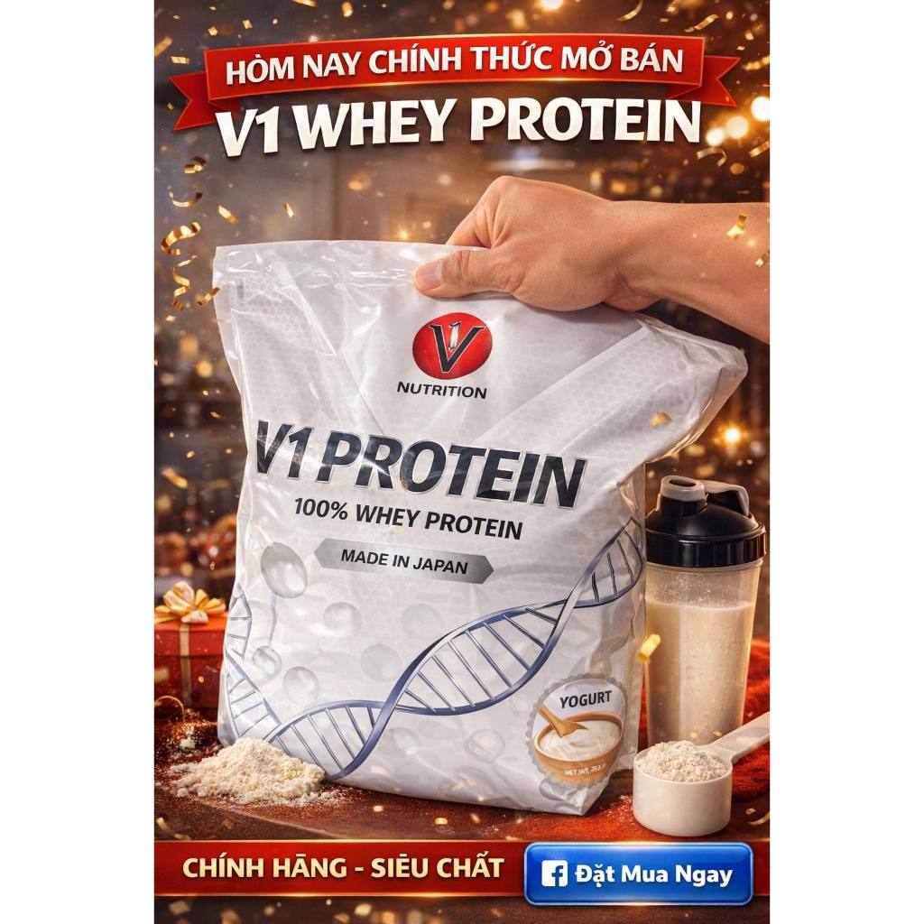 Sữa Bổ Sung Đạm V1 protein - 100% whey protein sản xuất tại Nhật Bản - KEYGYM