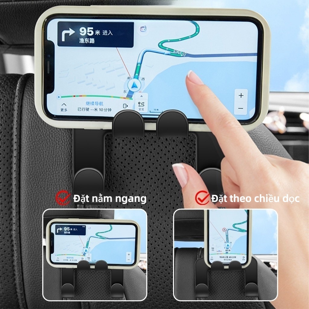 [QUÀ TẶNG KHÔNG BÁN] Giá Đỡ Điện Thoại 4 Chân Đa Năng, Móc Treo Đồ Gắn Sau Ghế Ô Tô,  Phù Hợp Với Mọi Loại Xe Cobak Auto
