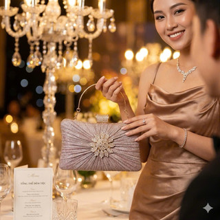 Bóp Đầm Đeo Vai Kết Hạt Thủ Công Hàng Cao Cấp Có Quai{ Nhận giao hoả tốc trong ngày khu vực tphcm}