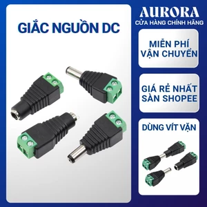 Jack Nguồn DC 5.5x2.1mm Vặn Vít Đực/Cái - Jack Chế Nguồn Camera, Đèn LED, Modem