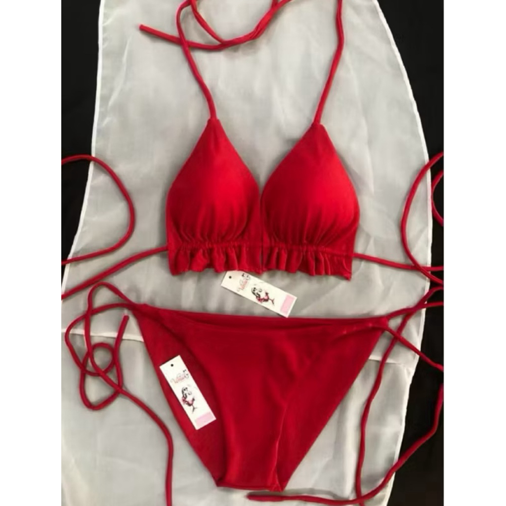 Bikini DTD -Áo Tắm 2 Mảnh Tam Giác Basic Bèo Dây Dài Tự Do Tự Tạo Kiểu (Bộ Sưu Tập Bikini Hot Trend)