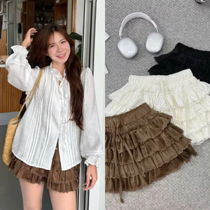 Chân váy ngắn xếp tầng xoè (có quần bảo hộ) Nữ The.sweaterweather TSW