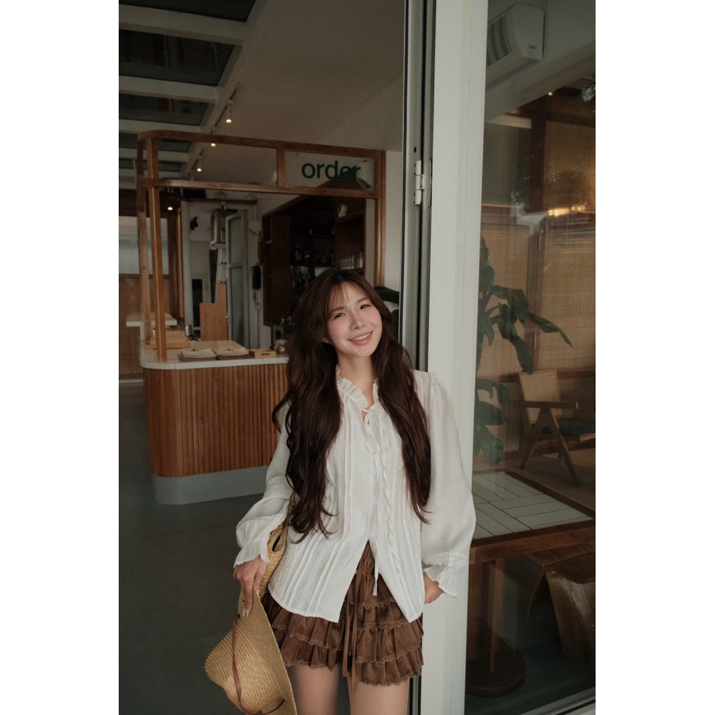 Chân váy ngắn xếp tầng xoè (có quần bảo hộ) Nữ The.sweaterweather TSW