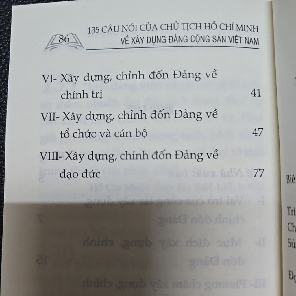 Sách - 135 câu nói của Chủ tịch Hồ Chí Minh về xây dựng Đảng Cộng sản Việt Nam (Xuất bản lần thứ ba, có bổ sung)