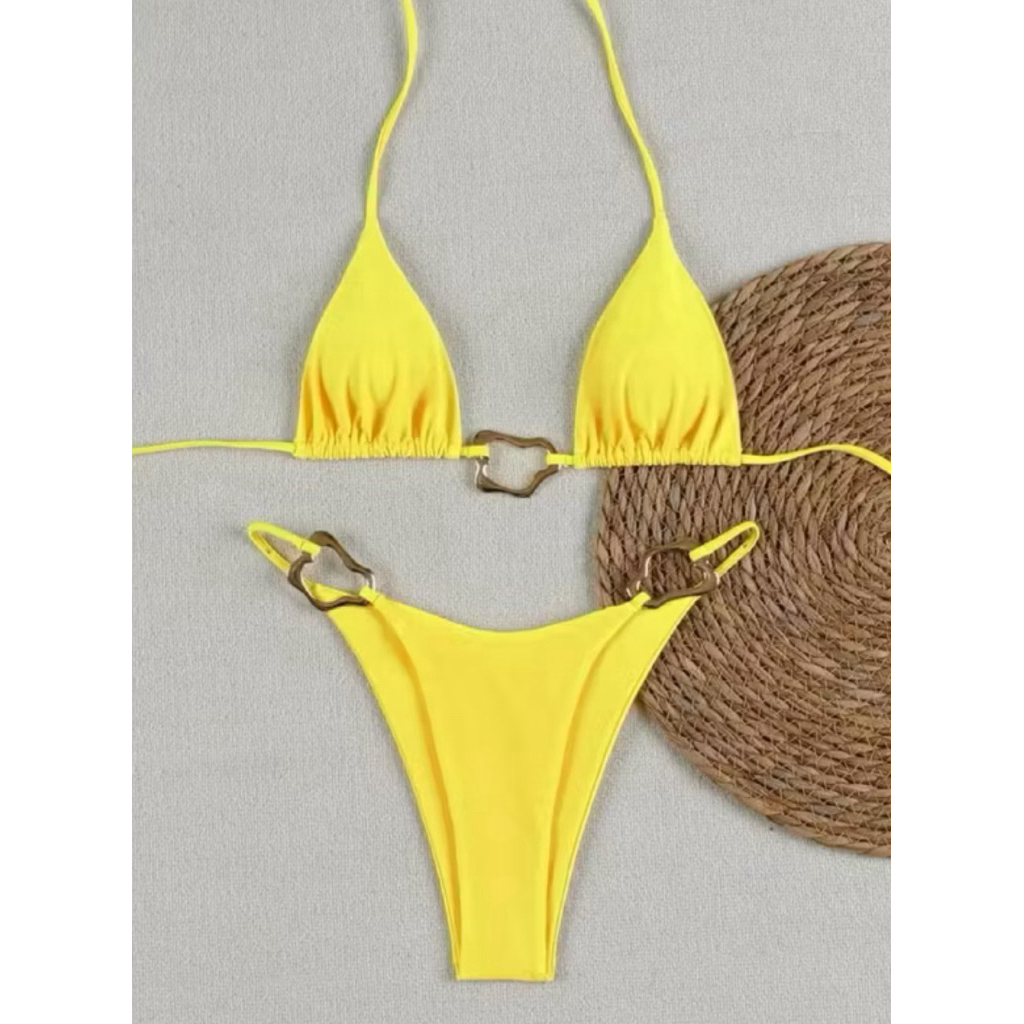 Bikini DTD áo tắm hai mảnh bassi thiết kế khoen ốc cao cấp full màu