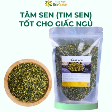 Trà Tâm Sen Sao Thơm 200g an thần, cải thiện giấc ngủ và tốt cho tim mạch Thảo Mộc Búp Sen