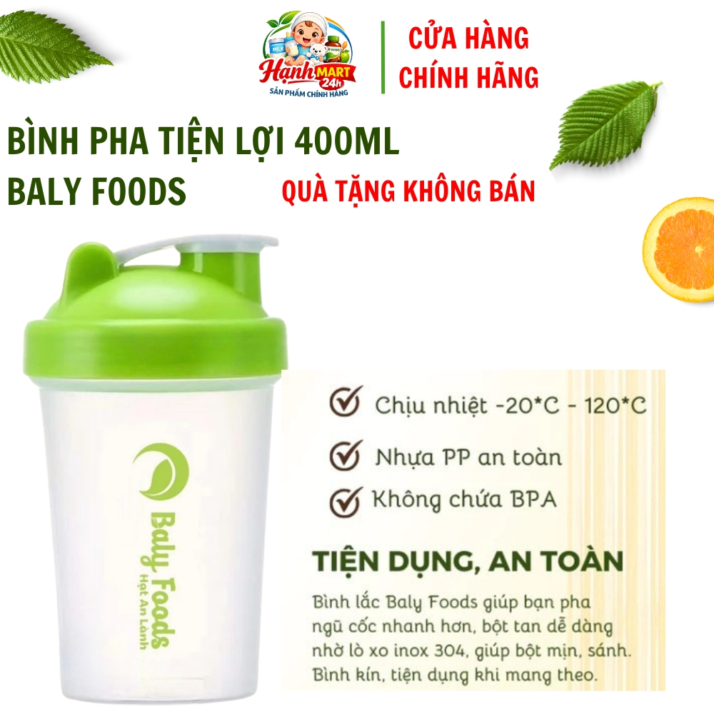 Bình Pha Sữa Hạt BALYFOODS Tiện Lợi 400ML - Quà Tặng Không Bán - Hạnh Mart 24H