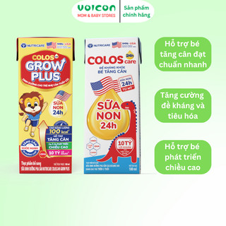 Sữa Bột Pha Sẵn Nutricare Colos24h Grow Plus & ColosCare 24h Cao Lớn Miễn Dịch (110ml/180ml)