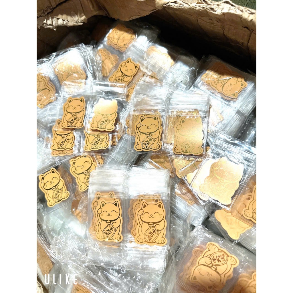 Mèo thần tài mạ vàng 24k thu hút tài lộc may mắn - nhiều mẫu lựa chọn