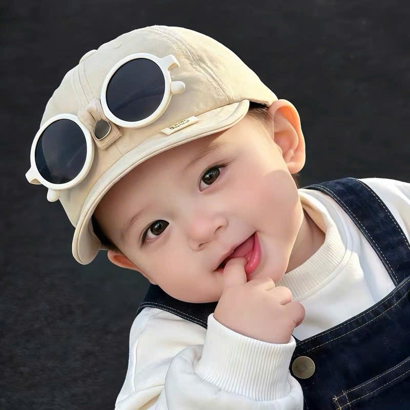 [Kính có thể tháo rời] Mũ lưỡi trai kèm kính, chống nắng phong cách cá tính cho bé 0-2 tuổi Mesocshop