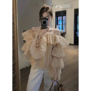 •𝙆𝙞𝙣𝙜𝙨𝙝𝙤𝙥𝙗𝙚𝙖𝙪𝙩𝙮•Áo Tơ Đũi Trễ Vai Bồng QC [G56]